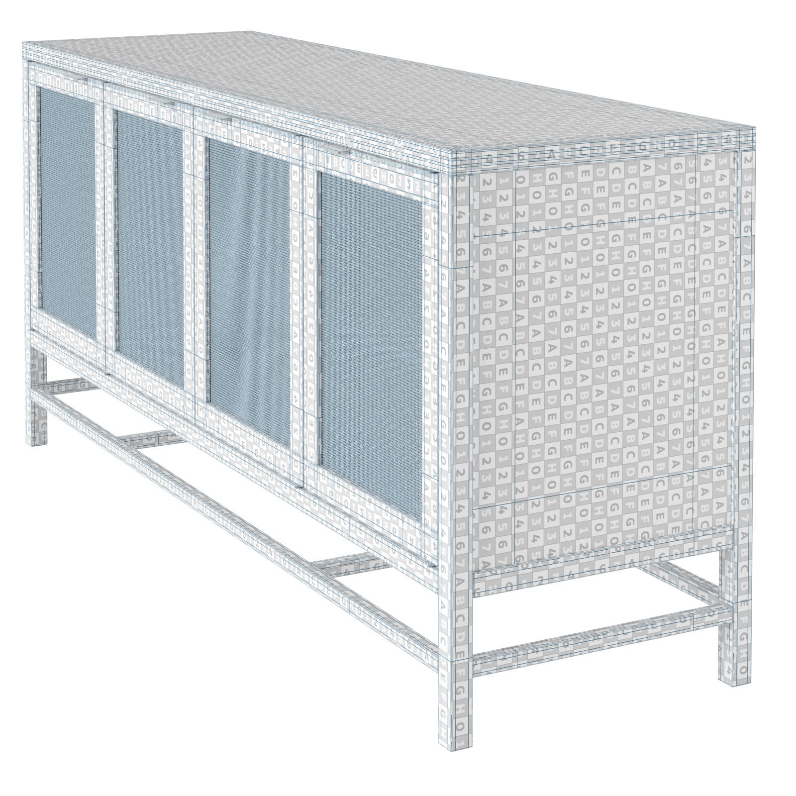 Crate and Barrel Blake 68 media console 3D model_8
