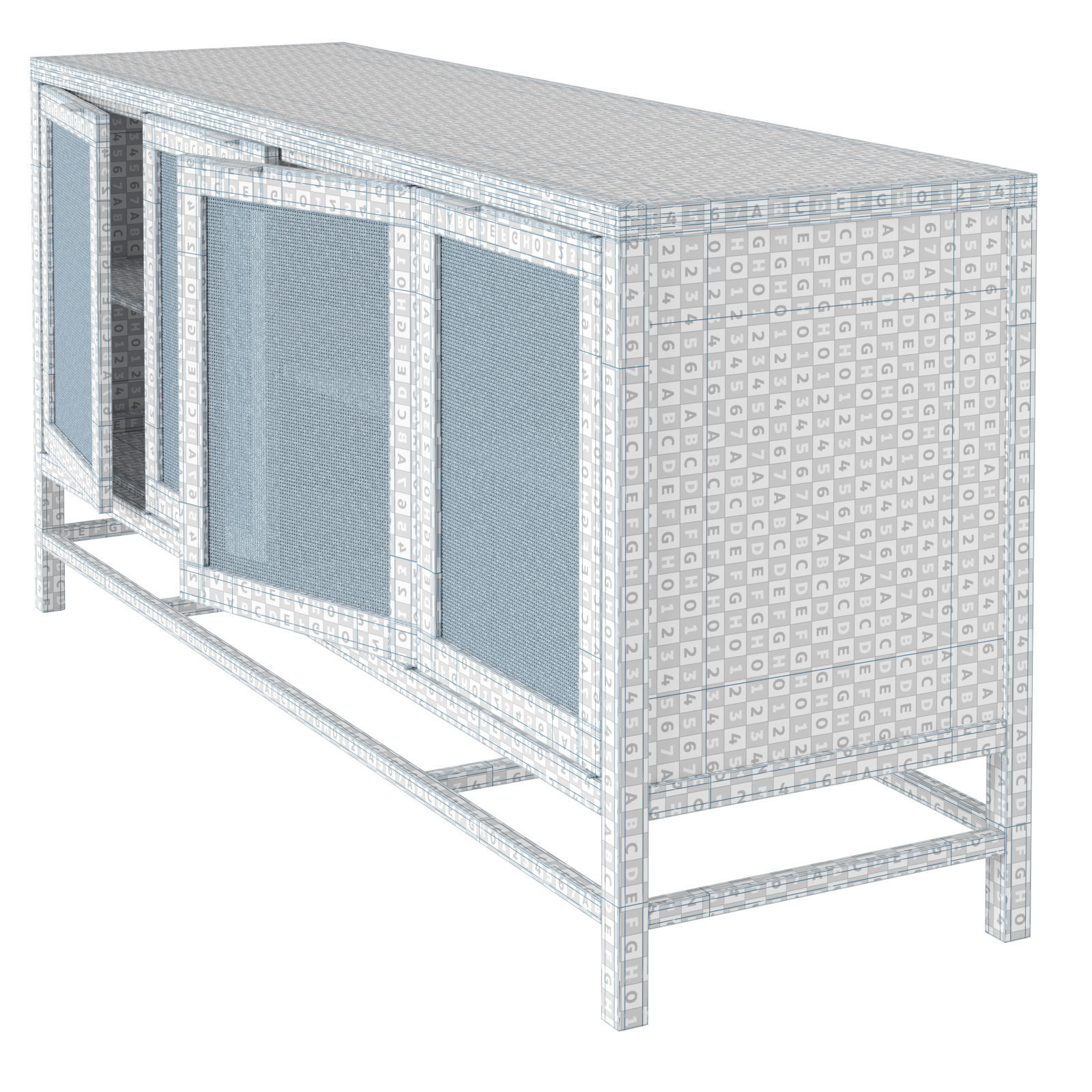 Crate and Barrel Blake 68 media console 3D model_9