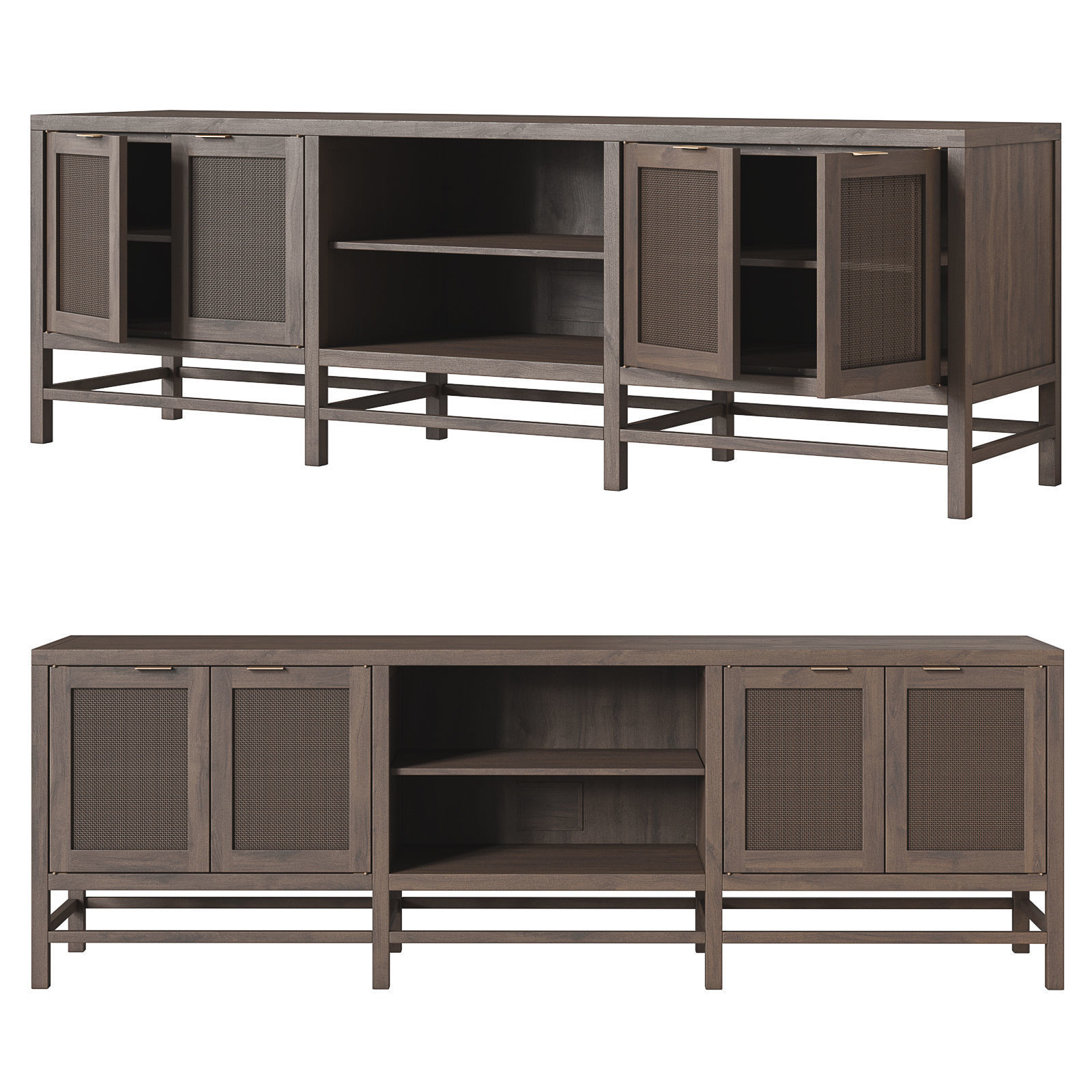 Crate and Barrel Blake 85 TV console 3D model_1