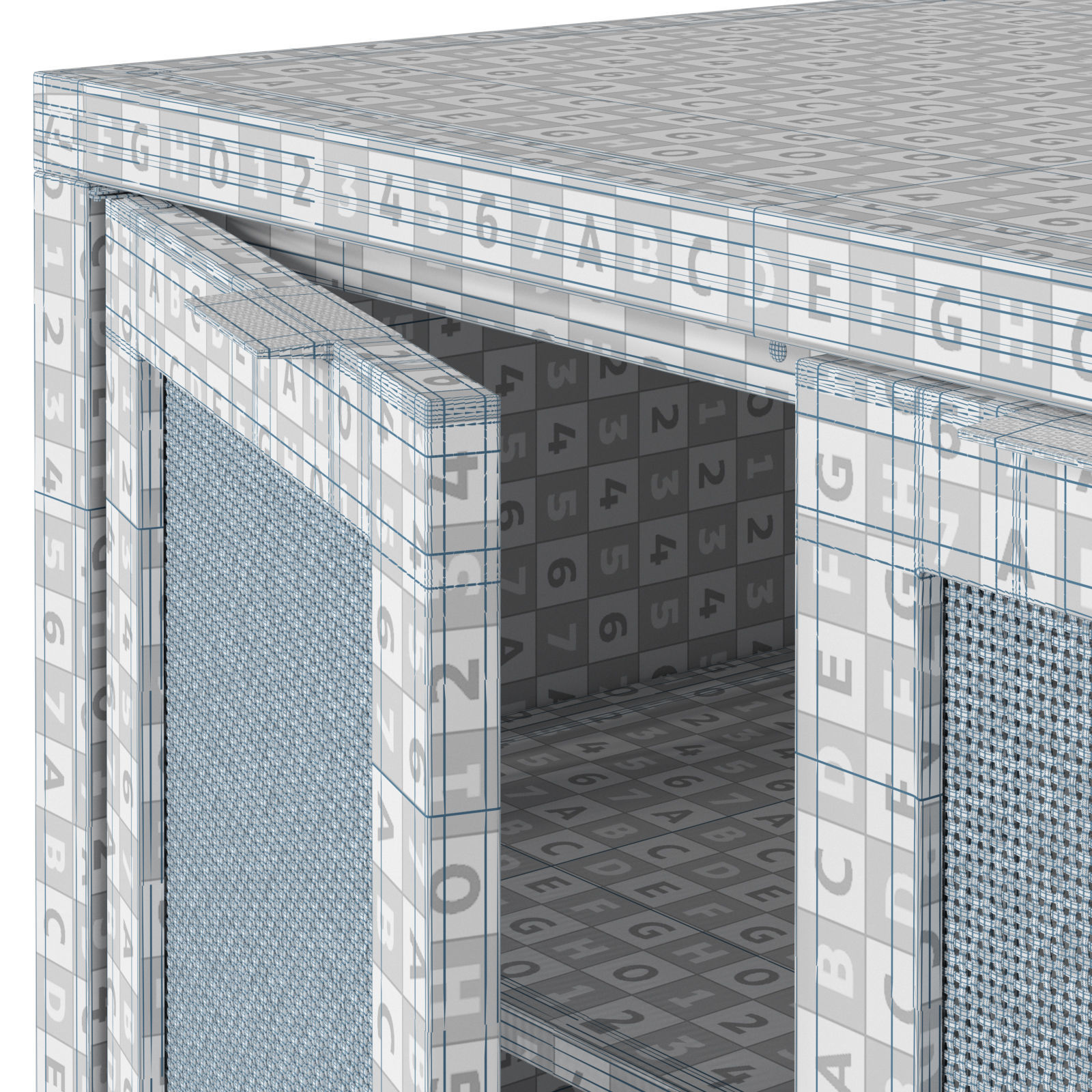Crate and Barrel Blake 85 TV console 3D model_11