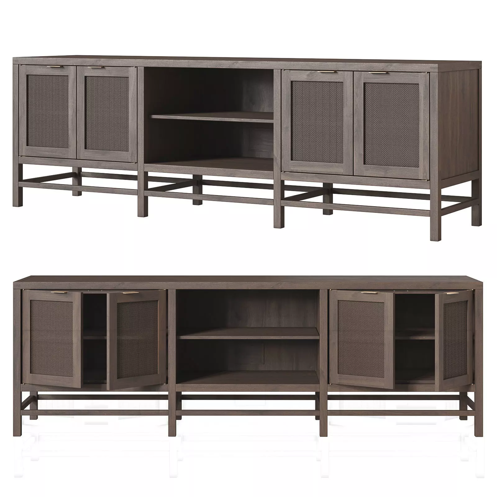 Crate and Barrel Blake 85 TV console 3D model_0