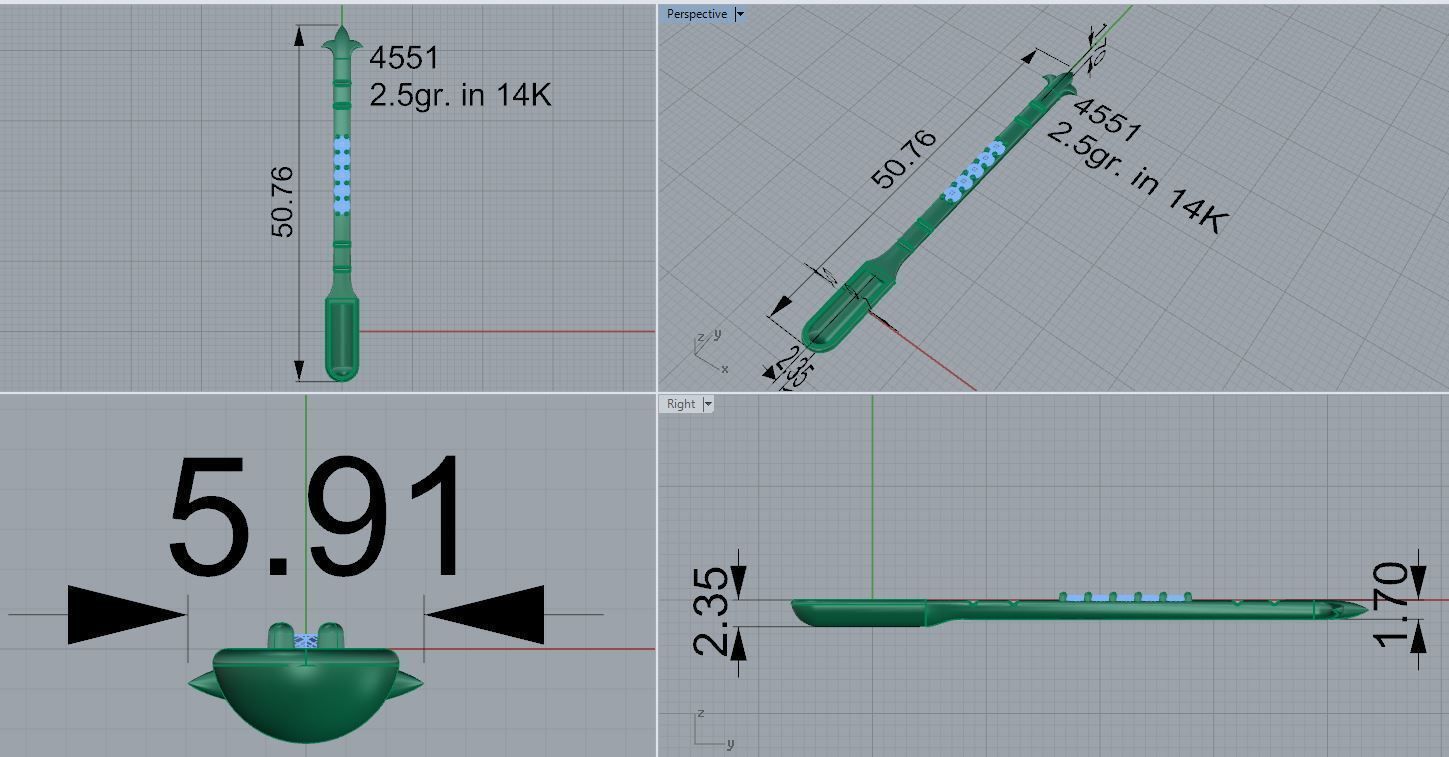 Diamond Spoon 4551 3D print model_5