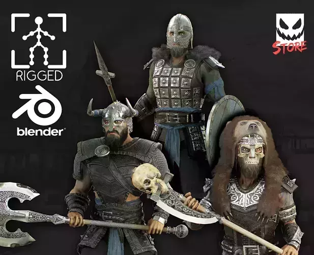 Vikings pack 3D Model Collection