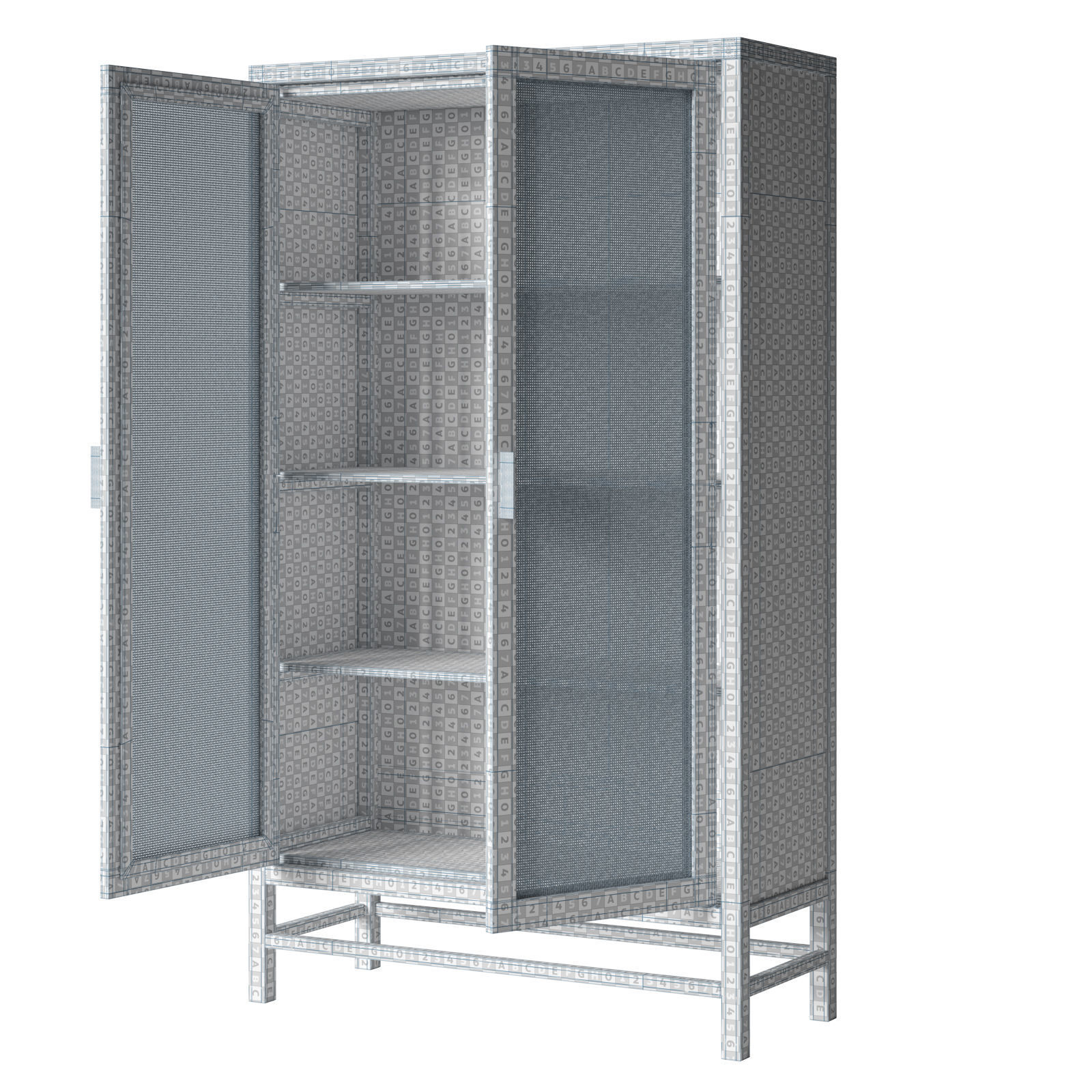 Crate and Barrel Blake Storage Cabinet 3D model_6