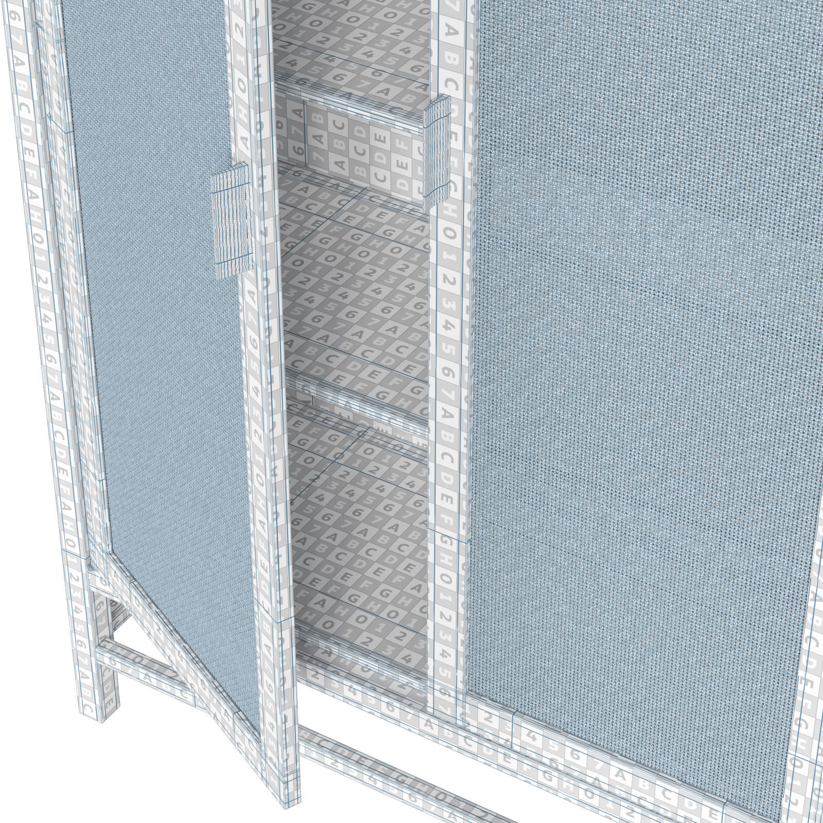 Crate and Barrel Blake Storage Cabinet 3D model_8