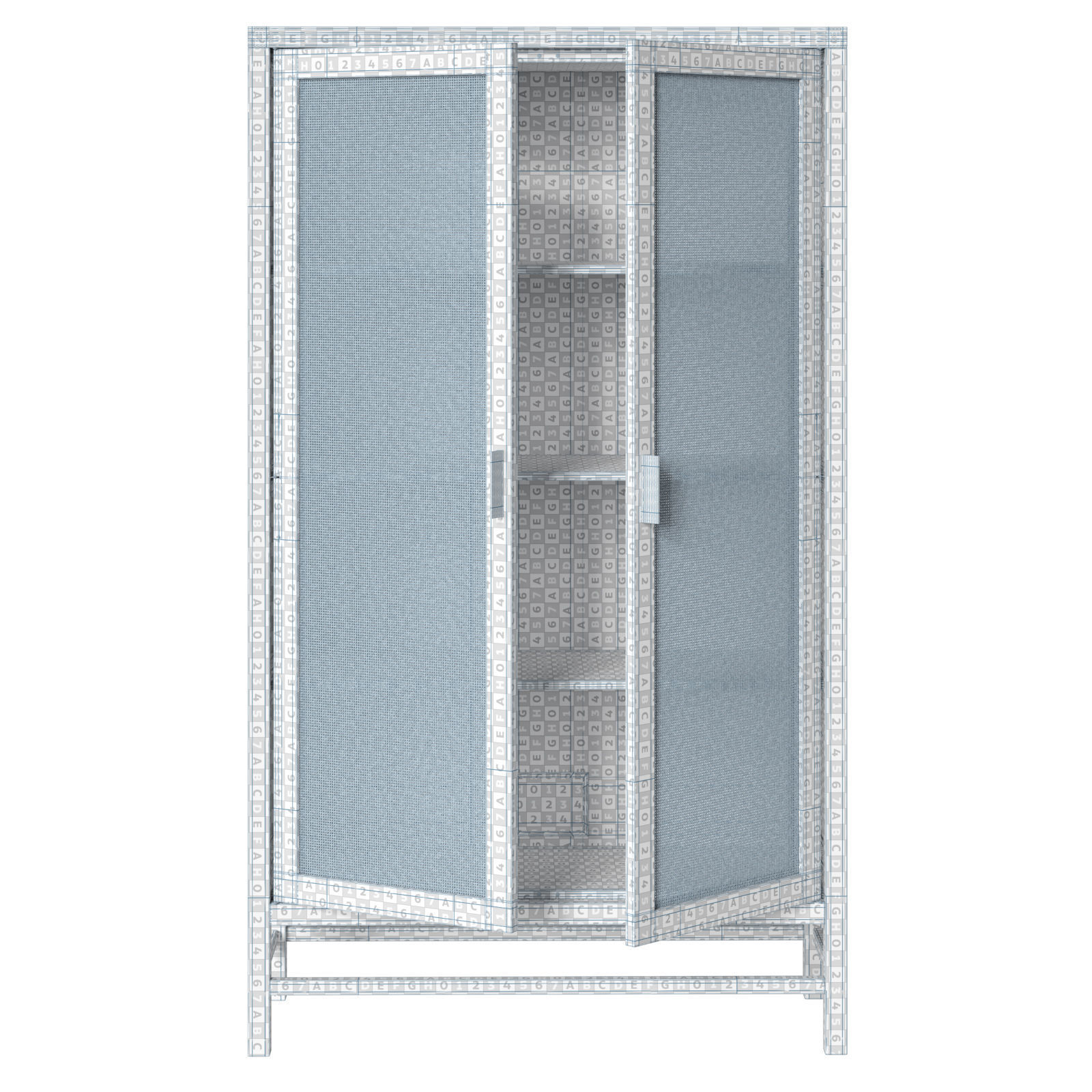 Crate and Barrel Blake Storage Cabinet 3D model_7