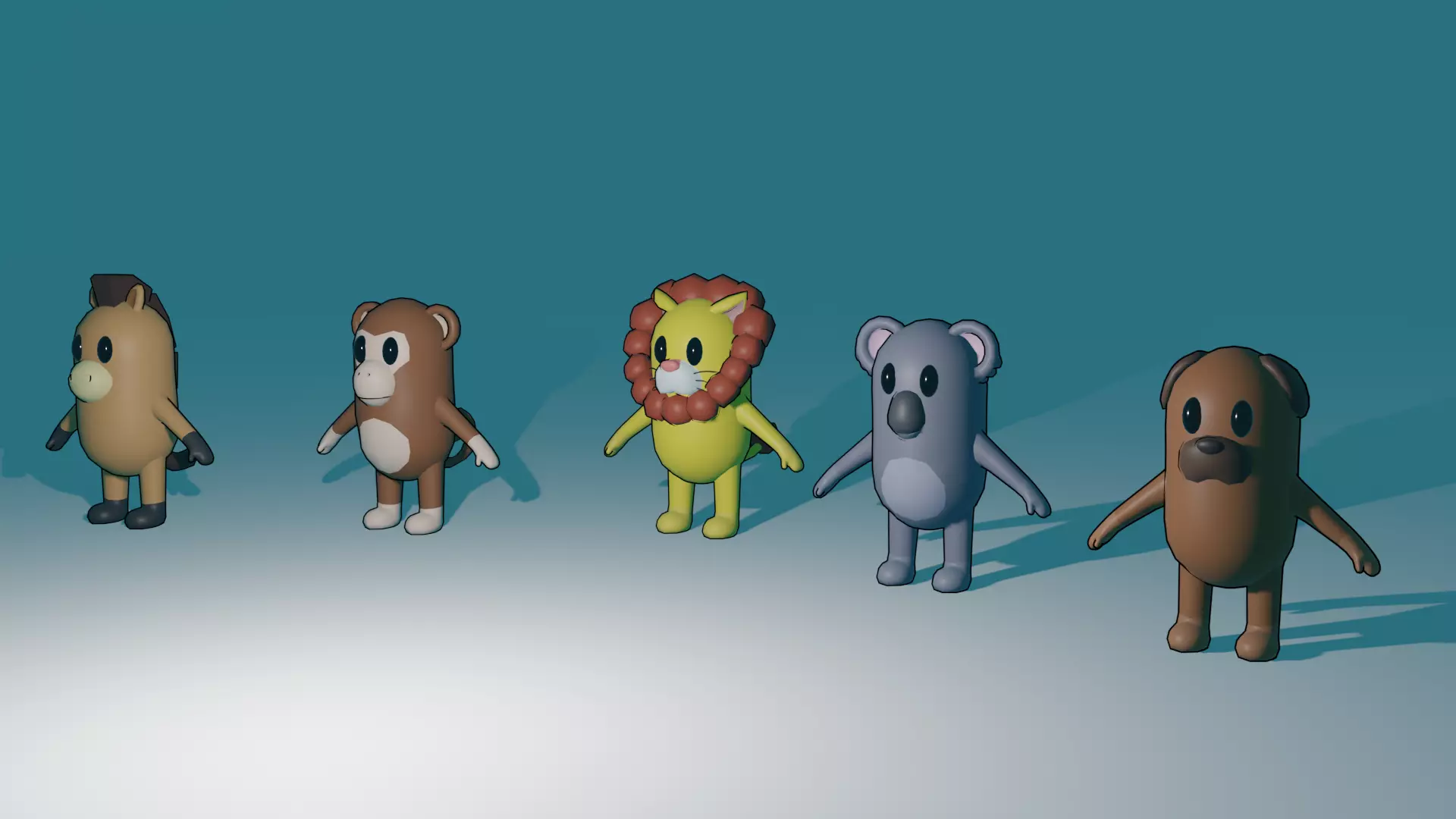 Animal Beans Low-poly 3D model