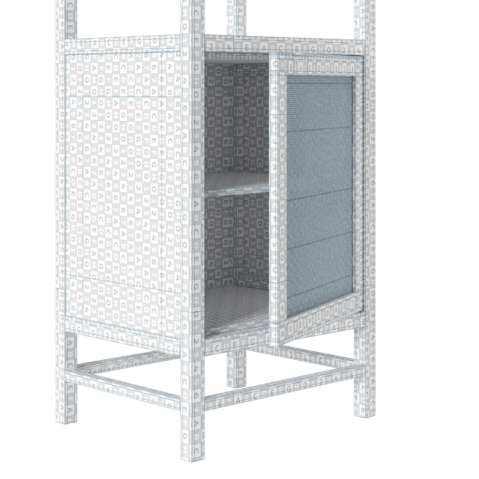 Crate and Barrel Blake showcase 3D model_7