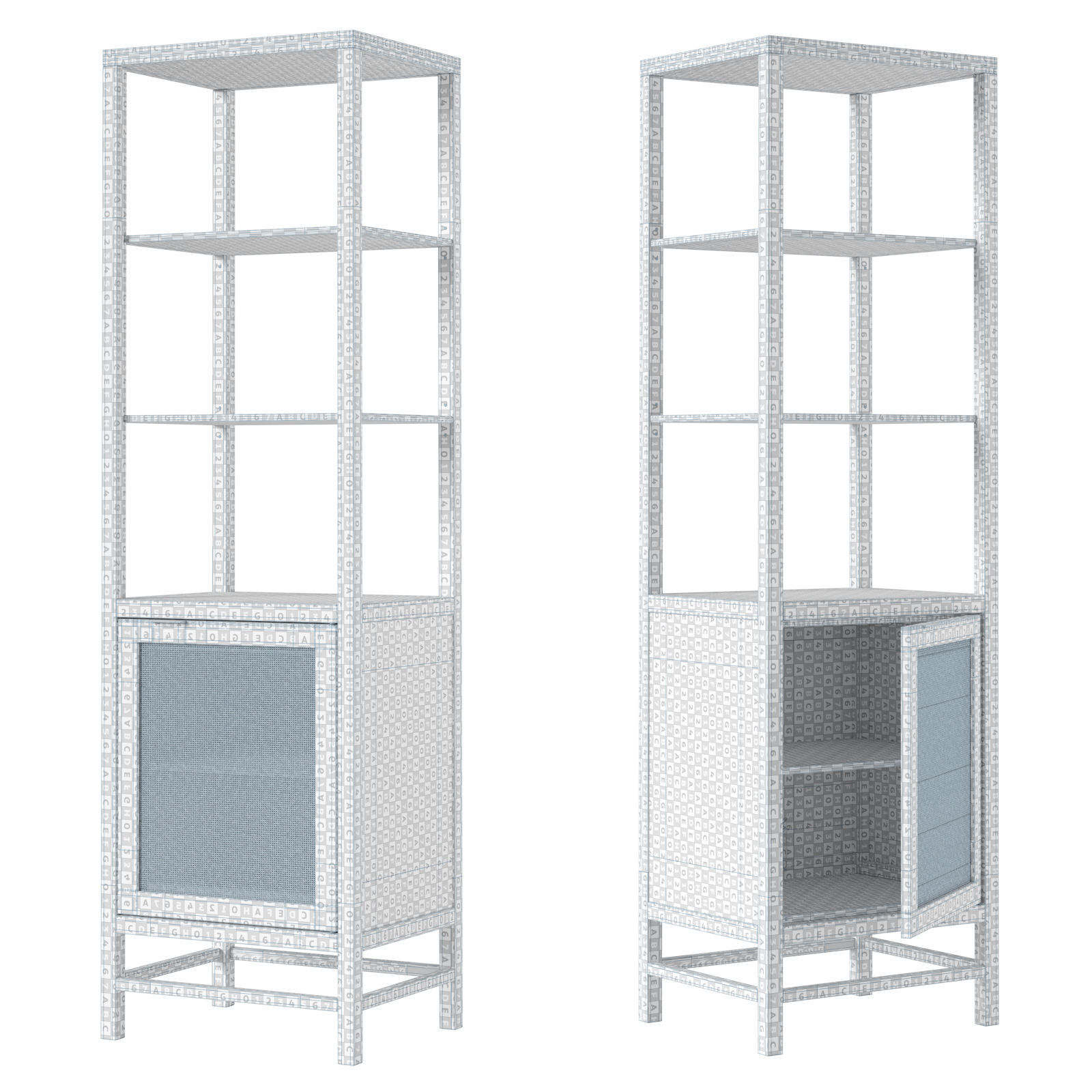 Crate and Barrel Blake showcase 3D model_5