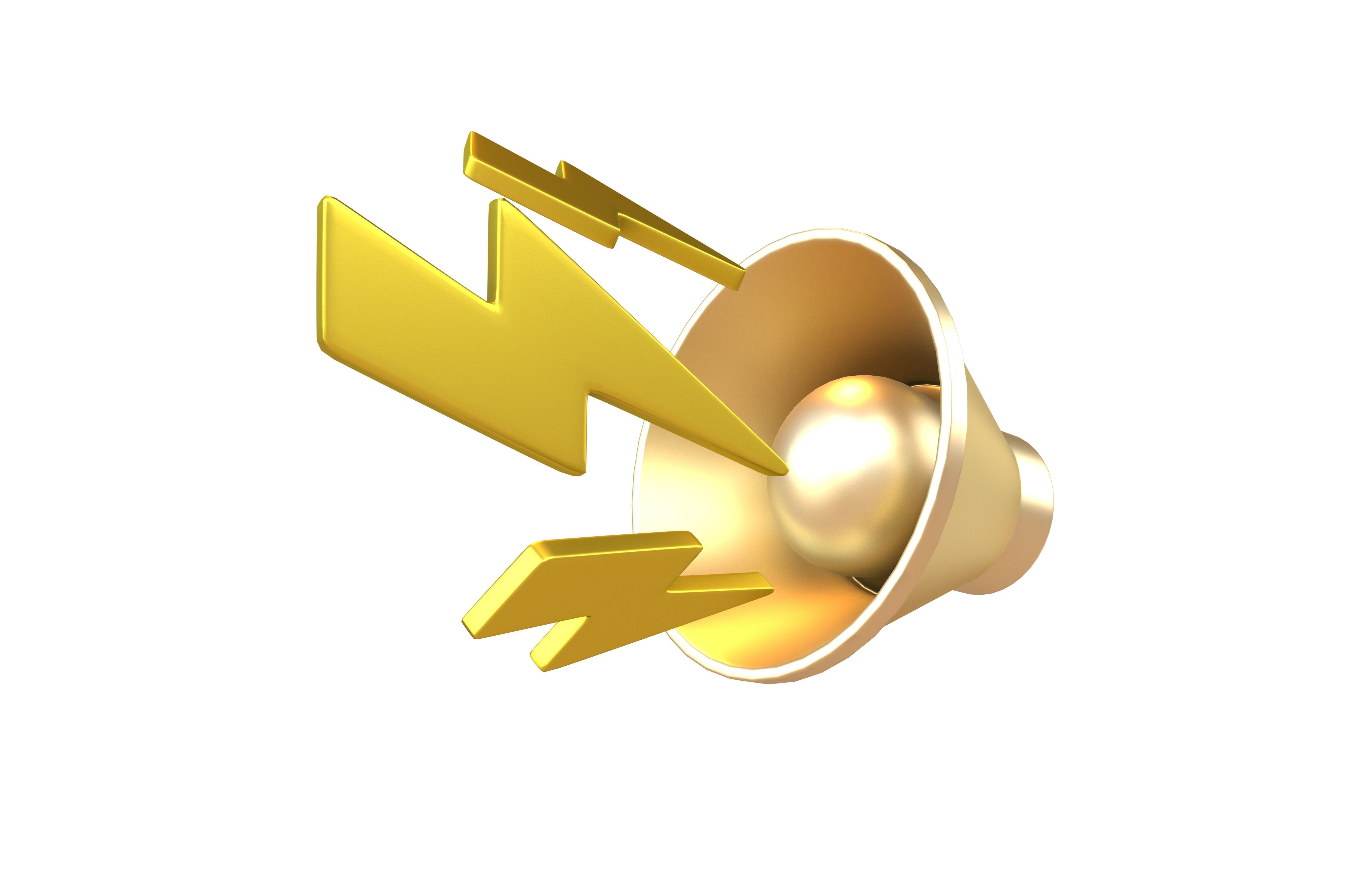 Sound Speaker with Lighting Icon v1 006 Low-poly 3D model_3