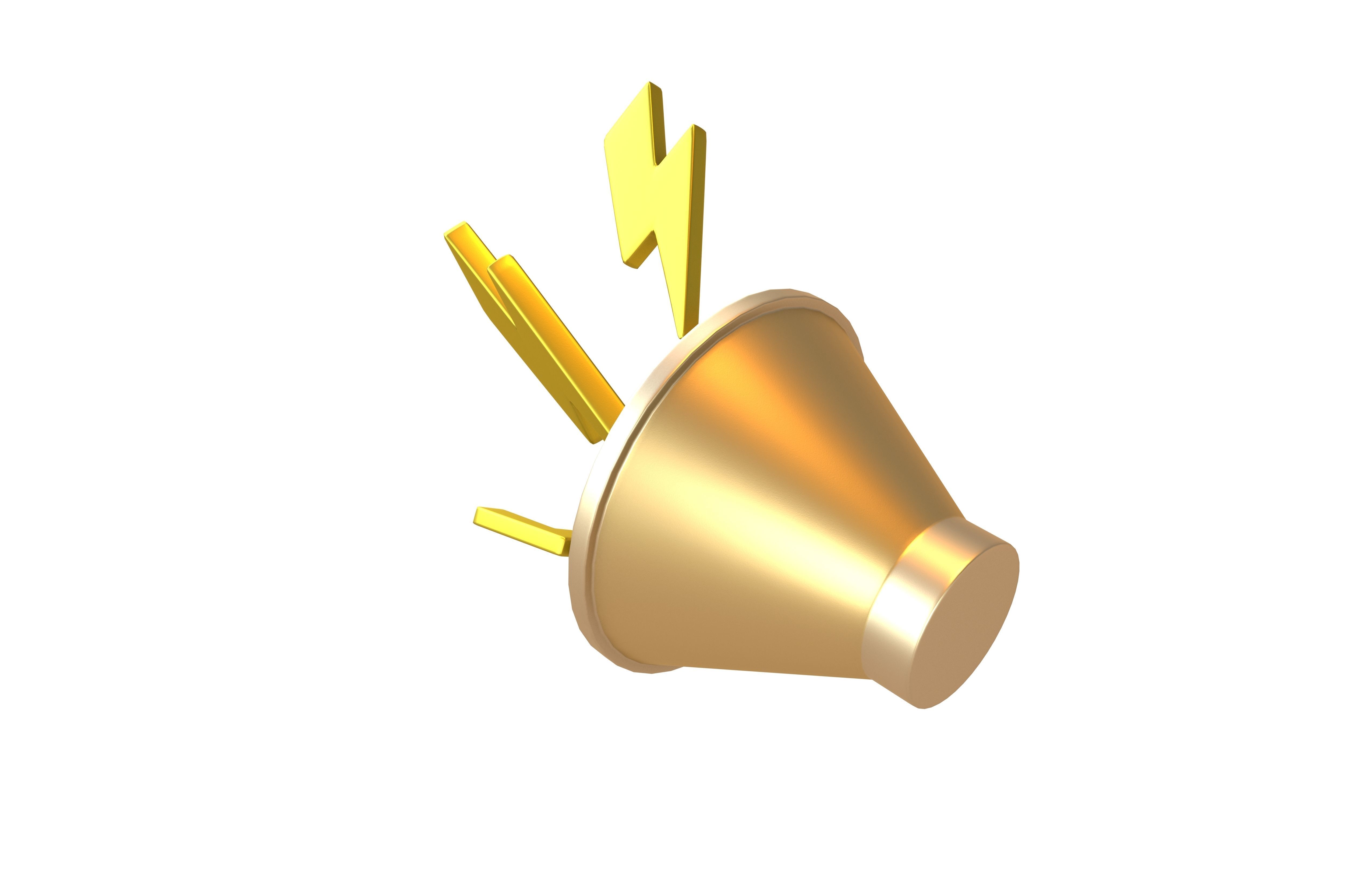 Sound Speaker with Lighting Icon v1 006 Low-poly 3D model_2