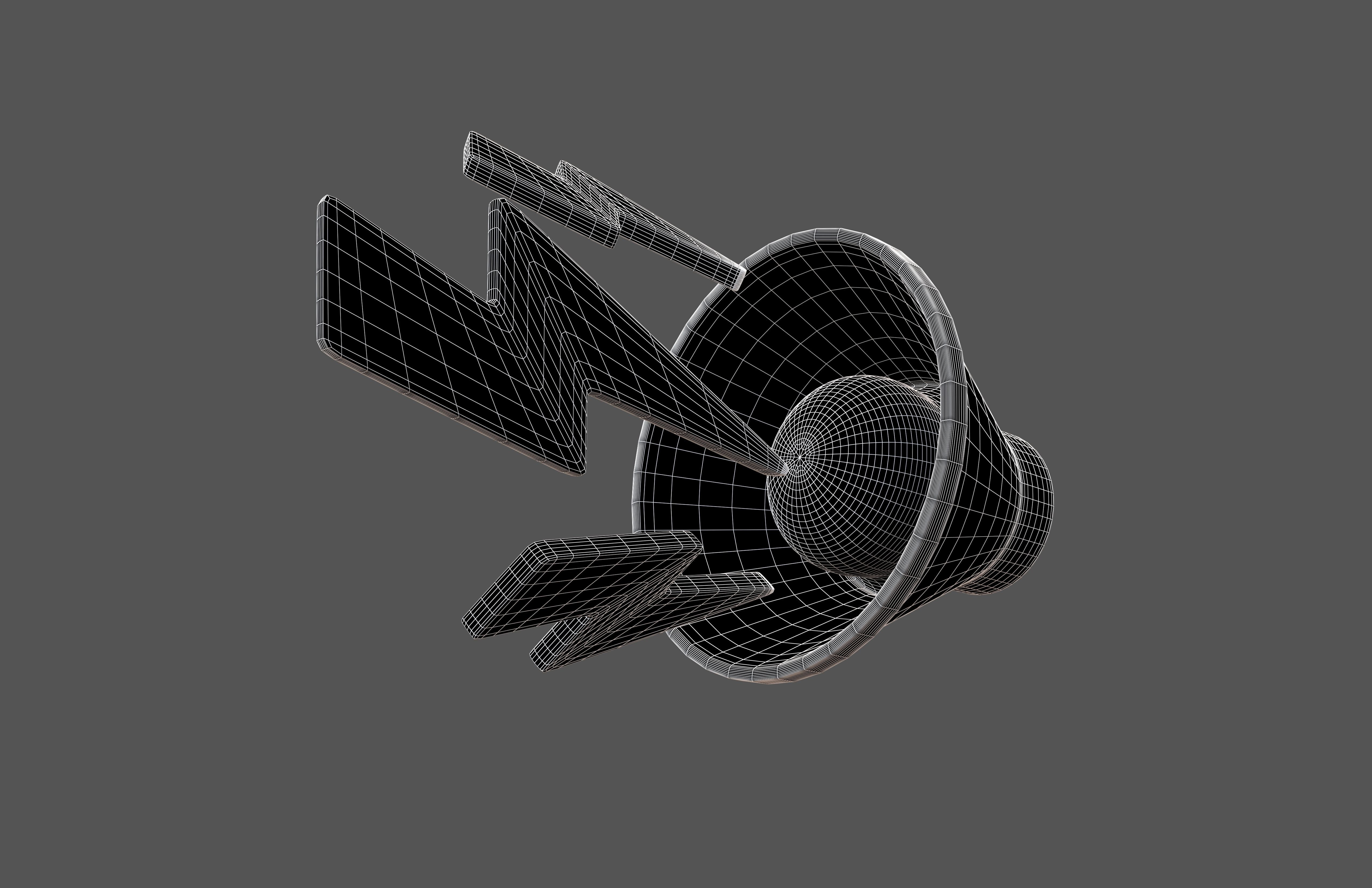 Sound Speaker with Lighting Icon v1 007 Low-poly 3D model_7