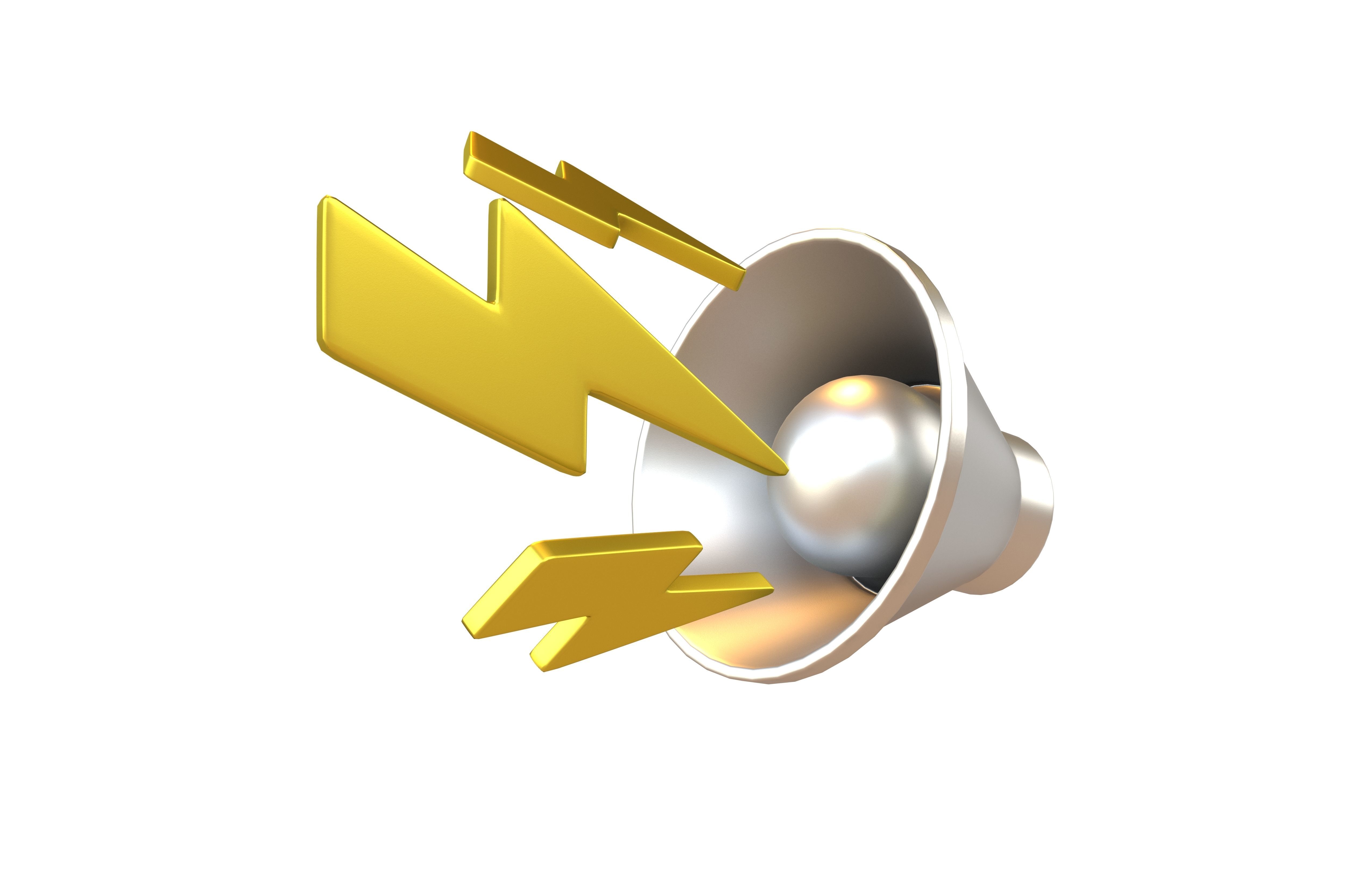 Sound Speaker with Lighting Icon v1 007 Low-poly 3D model_3