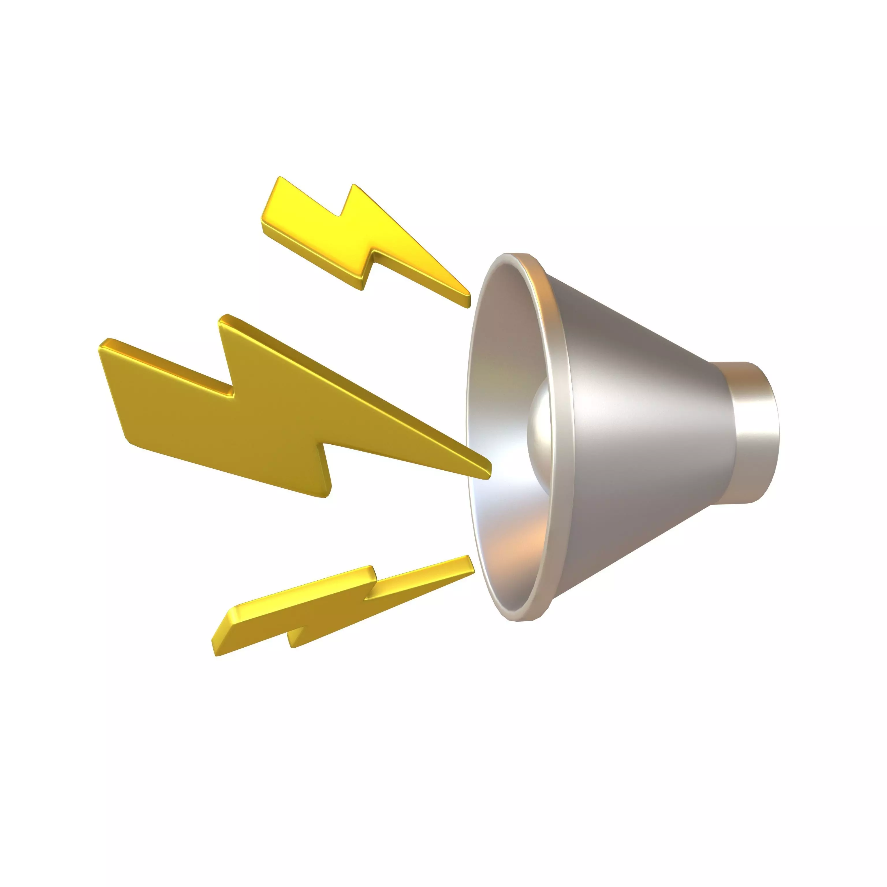 Sound Speaker with Lighting Icon v1 007 Low-poly 3D model_0