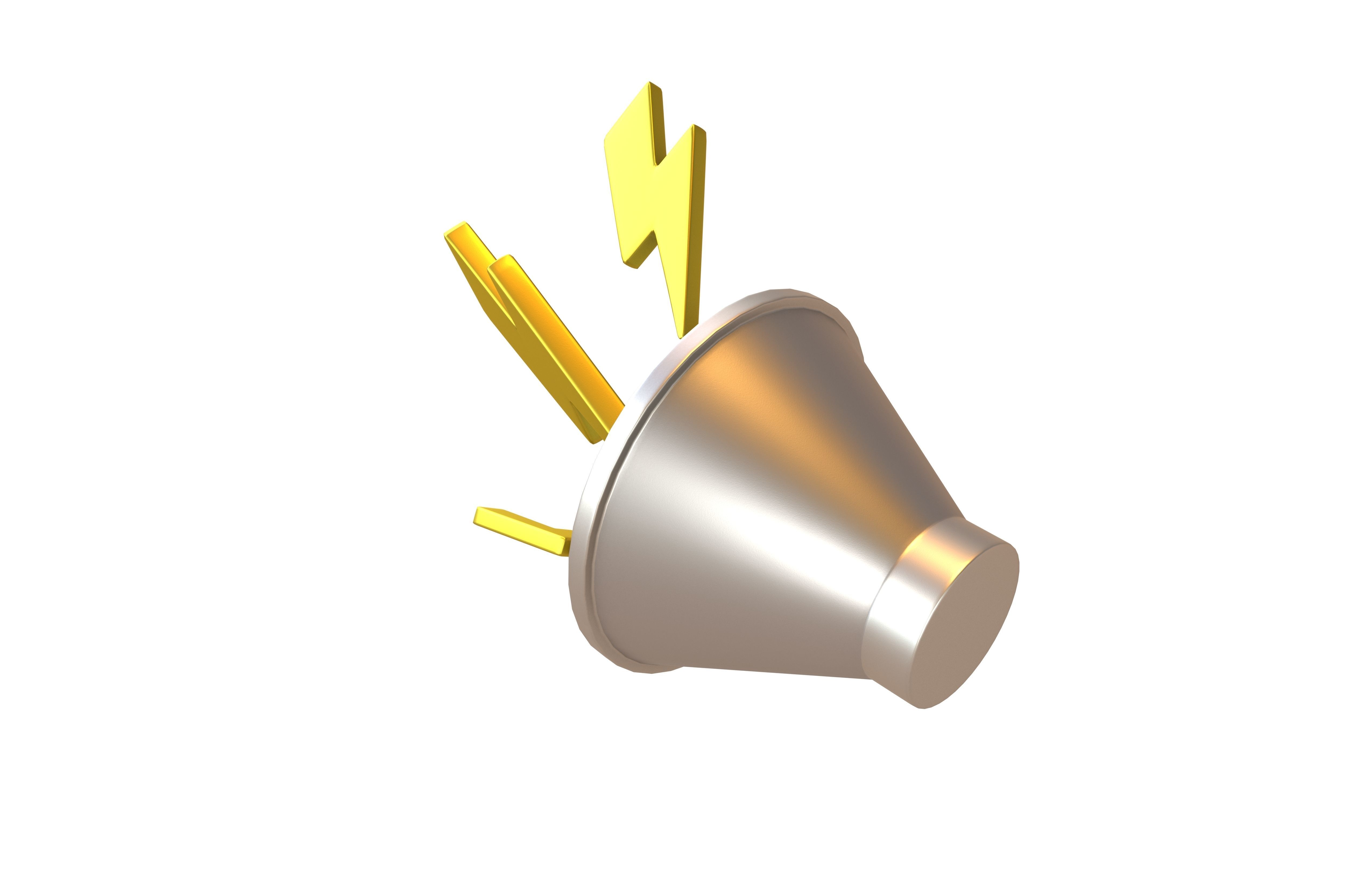 Sound Speaker with Lighting Icon v1 007 Low-poly 3D model_2