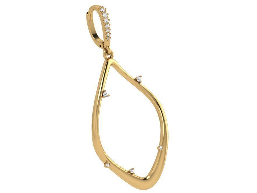 Curved Pendant 4562 3D print model_1