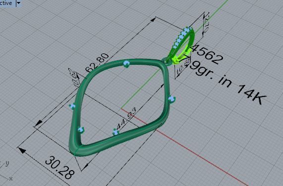 Curved Pendant 4562 3D print model_7