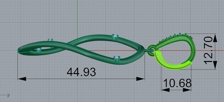 Curved Pendant 4562 3D print model_6