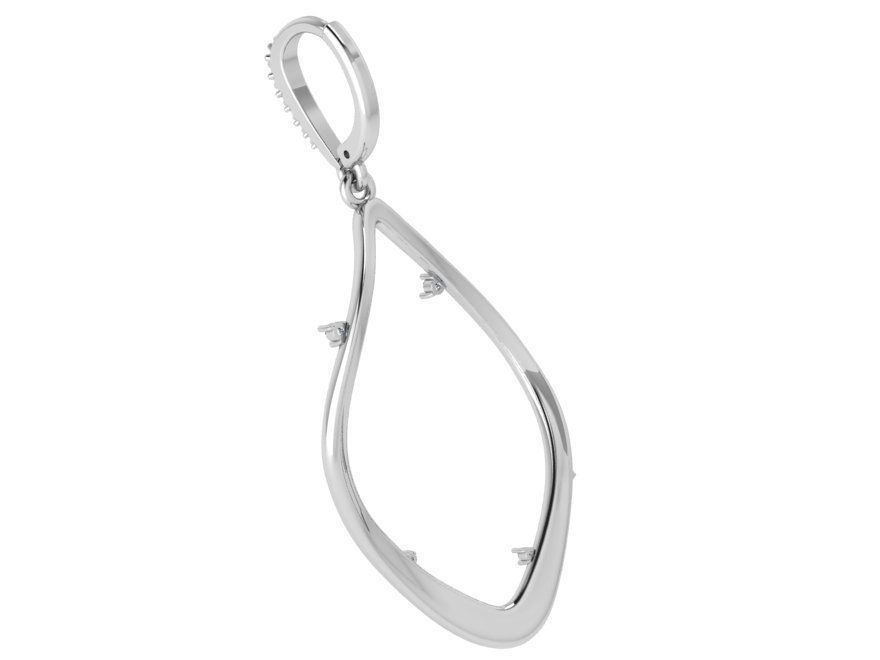 Curved Pendant 4562 3D print model_3