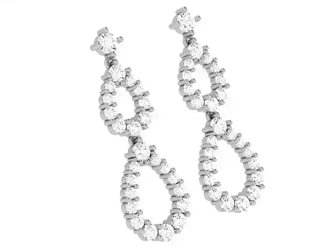 Double Pear Shaped Teardrop Earring 4563