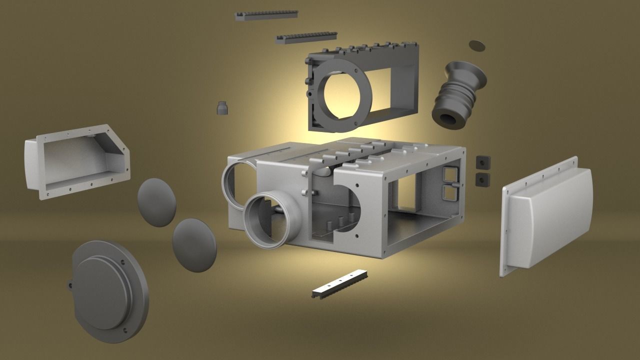 Airsoft SOFLAM AN PEQ 1 Hollow body 3D print model_1