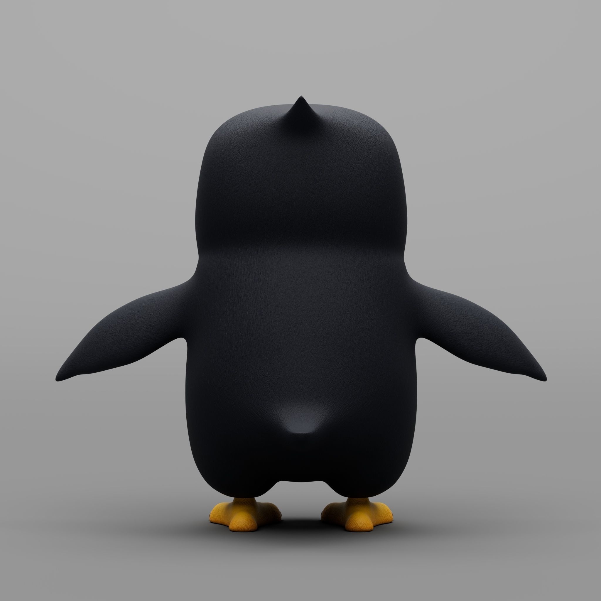 Penguin cartoon character modeling textures 3D model_5
