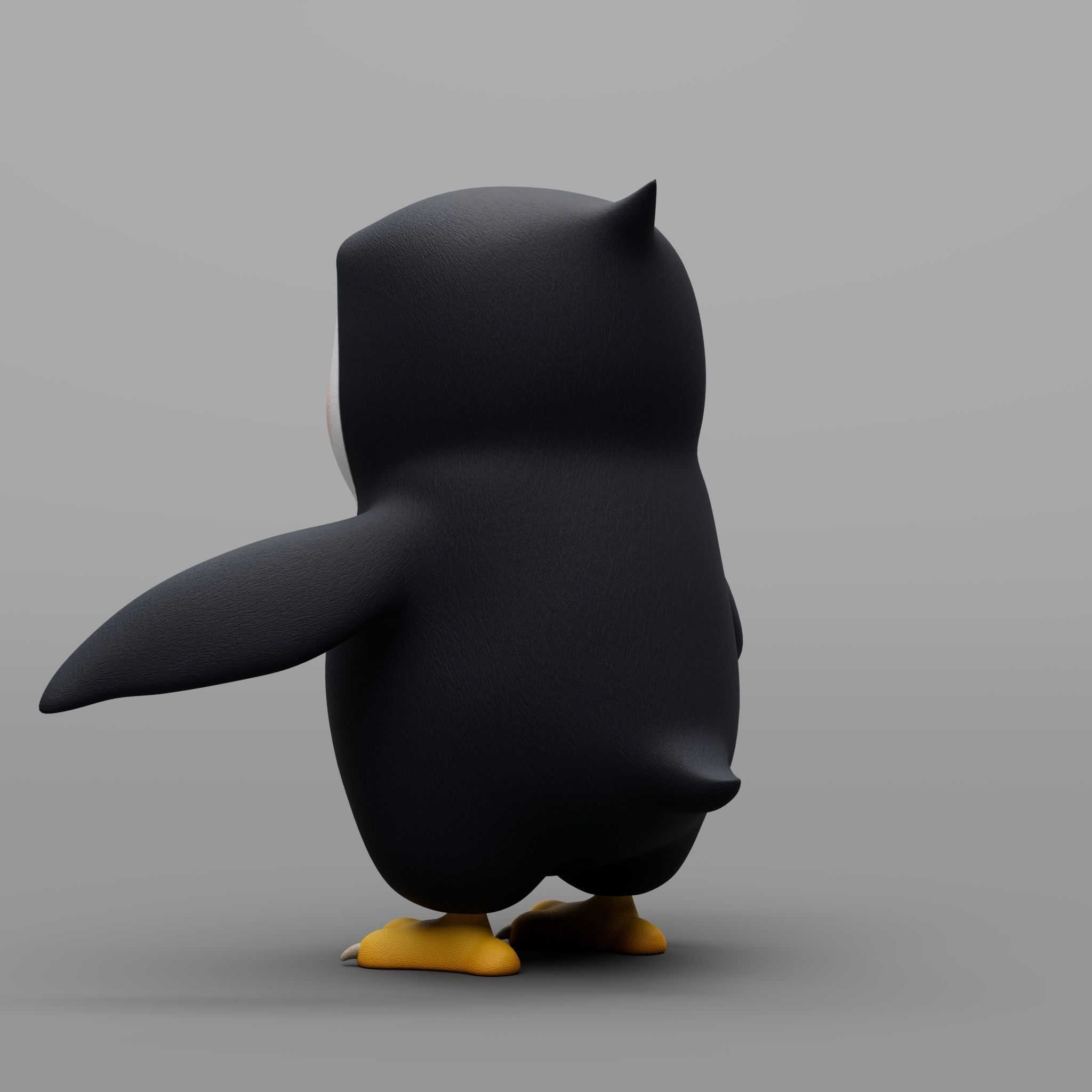 Penguin cartoon character modeling textures 3D model_4