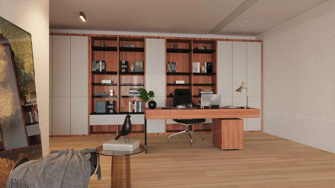 studyroom 02 Maihointerior Low-poly 3D model