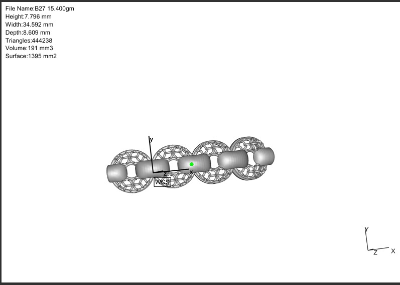 1421 Rounded Gold Bangle Bracelet 15gm 3D print model_2