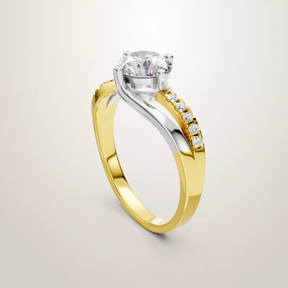 Engagement Wedding Ring 73 3D print model_0