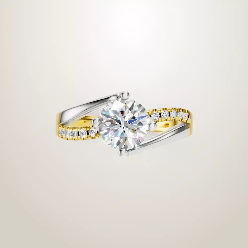 Engagement Wedding Ring 73 3D print model_2