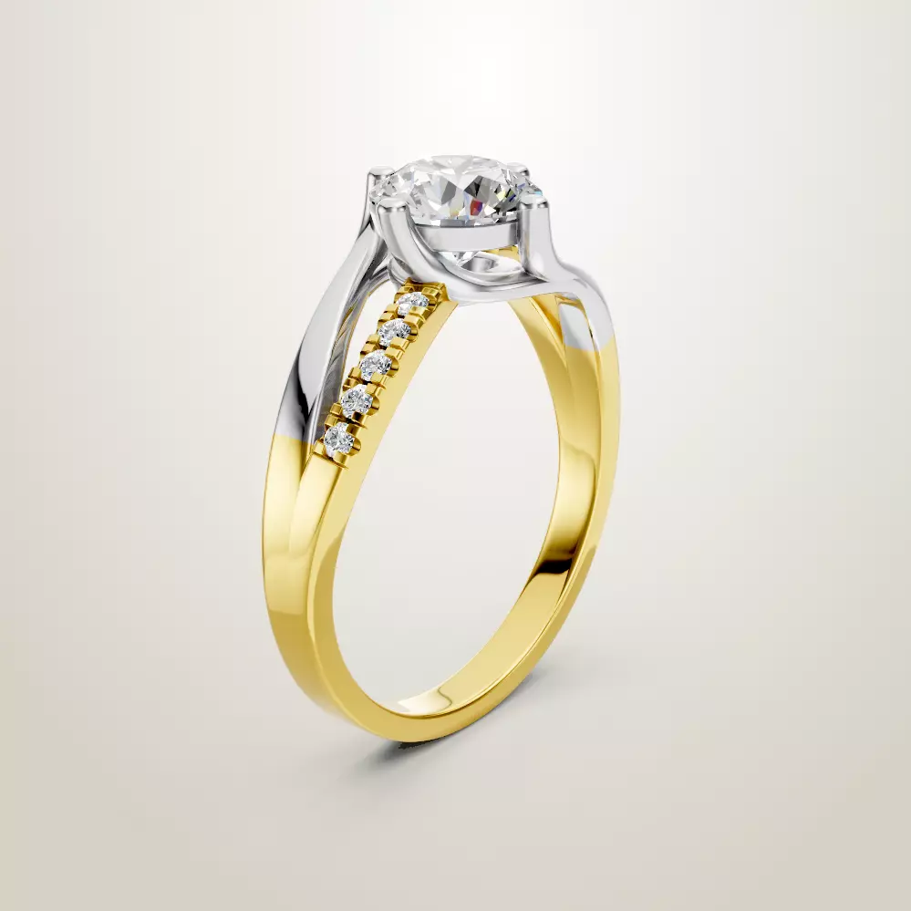 Engagement Wedding Ring 73 3D print model_4