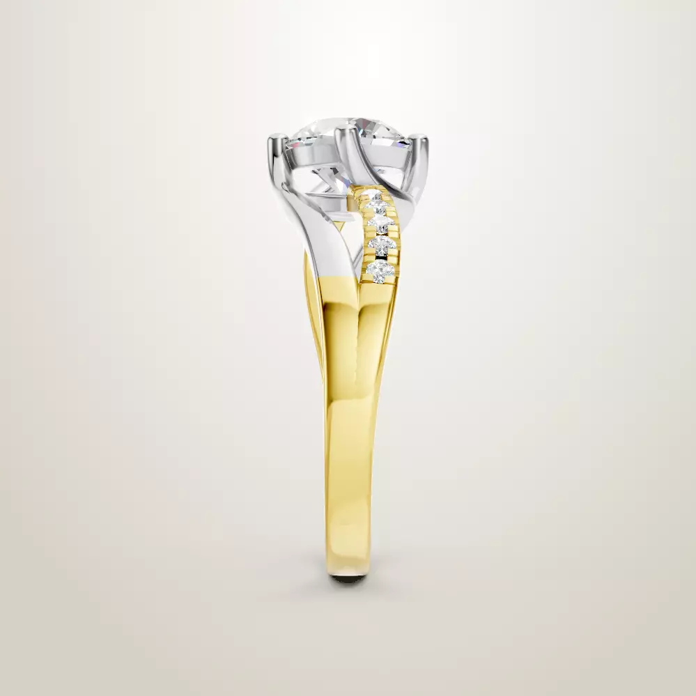 Engagement Wedding Ring 73 3D print model_3