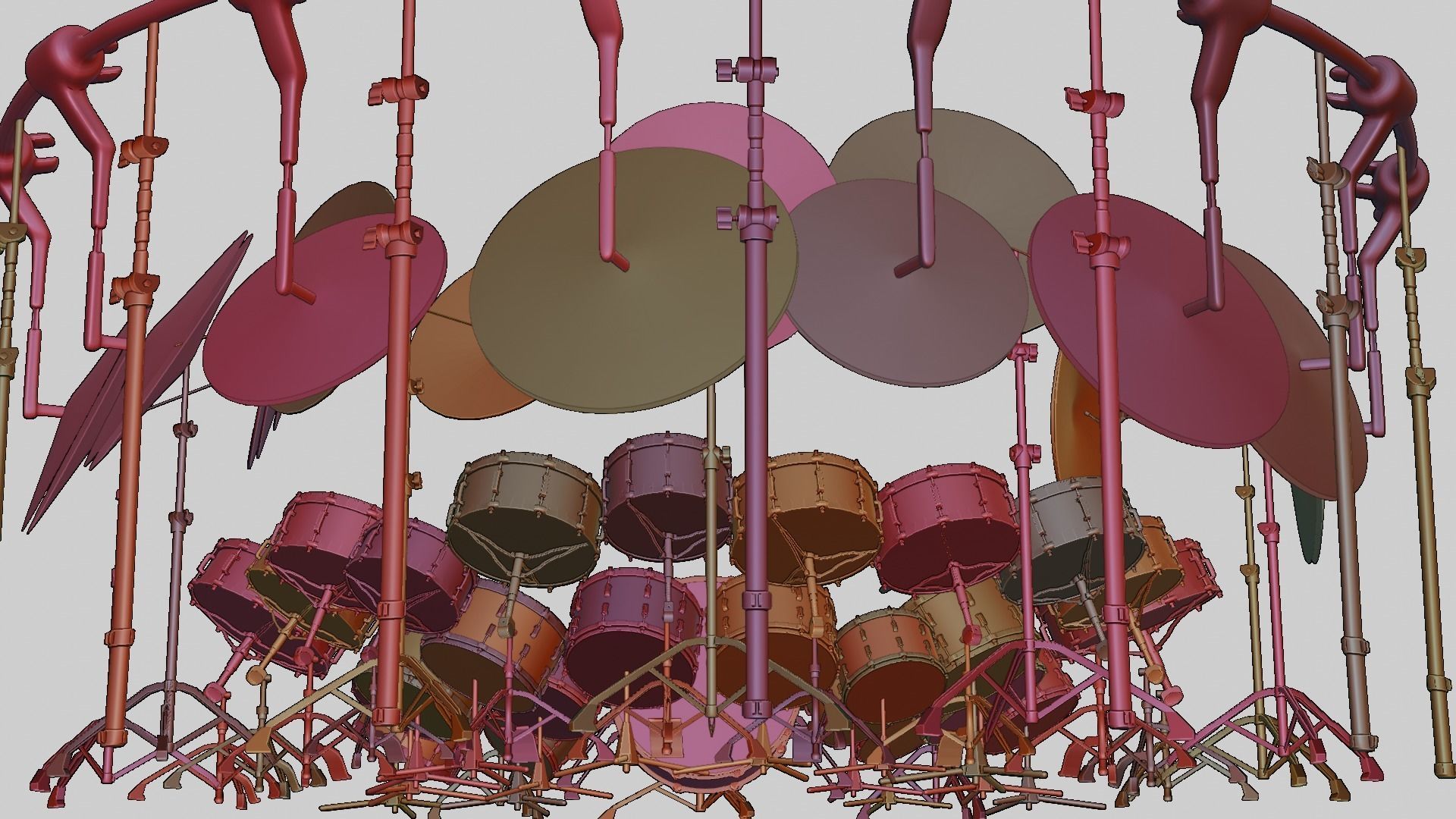 industrial 40 piece drumset 3D model_10