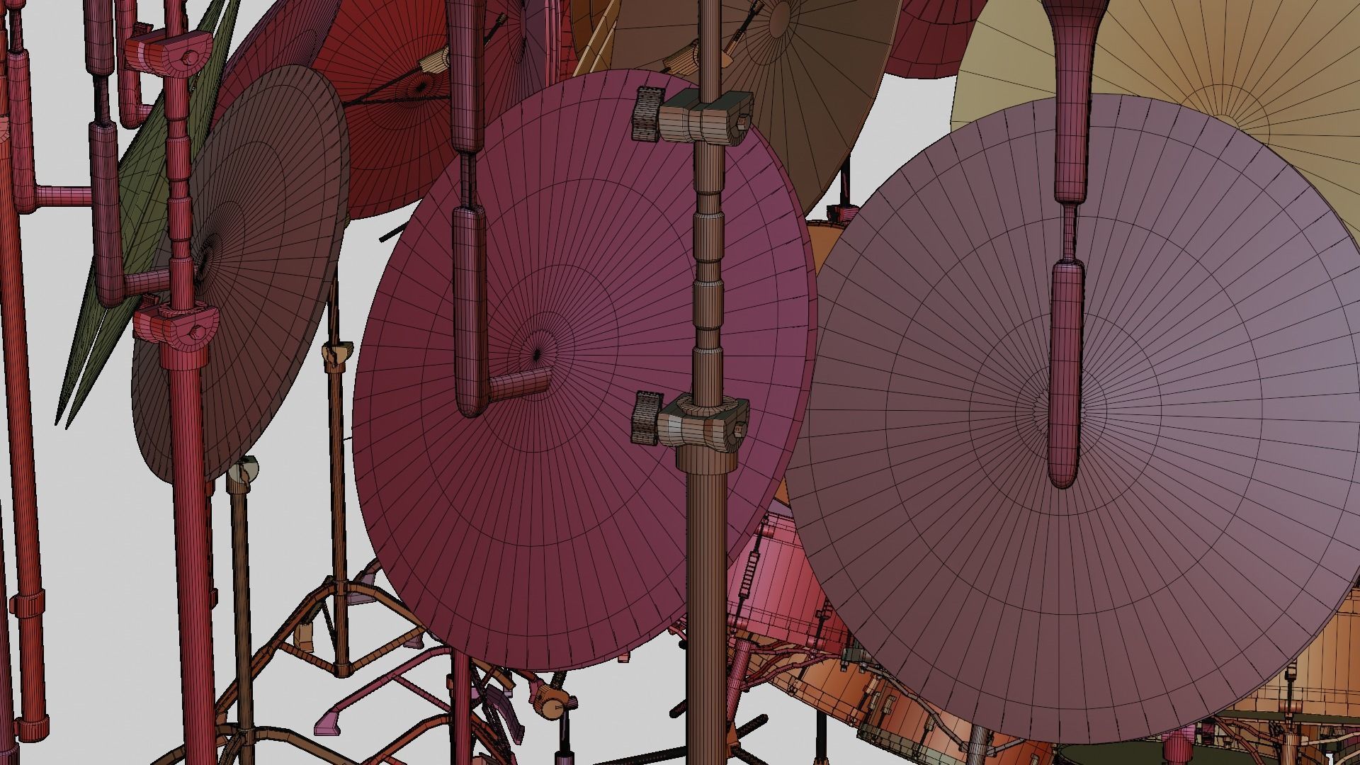 industrial 40 piece drumset 3D model_14