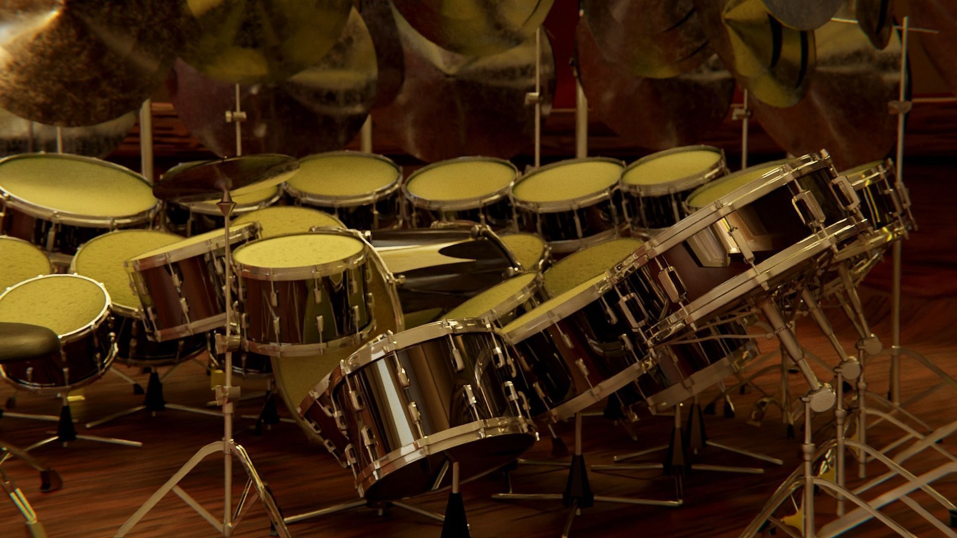 industrial 40 piece drumset 3D model_4