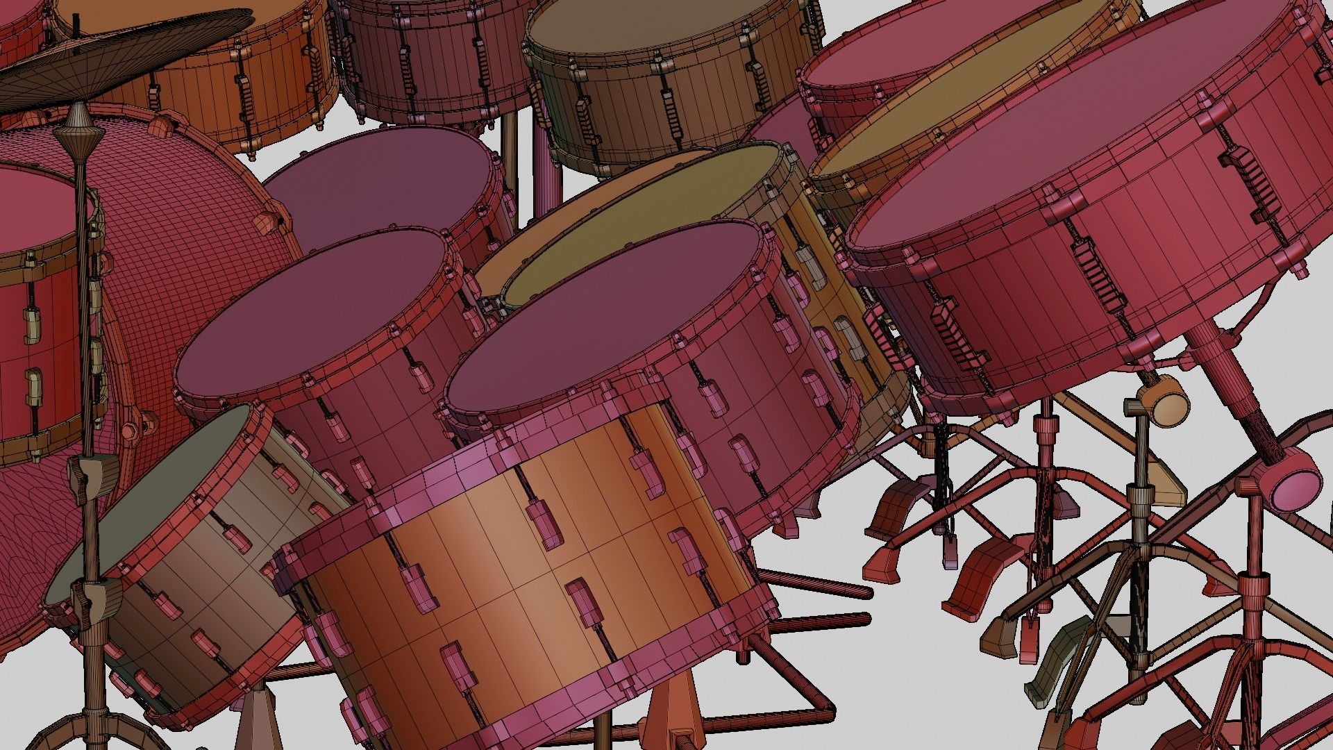 industrial 40 piece drumset 3D model_12