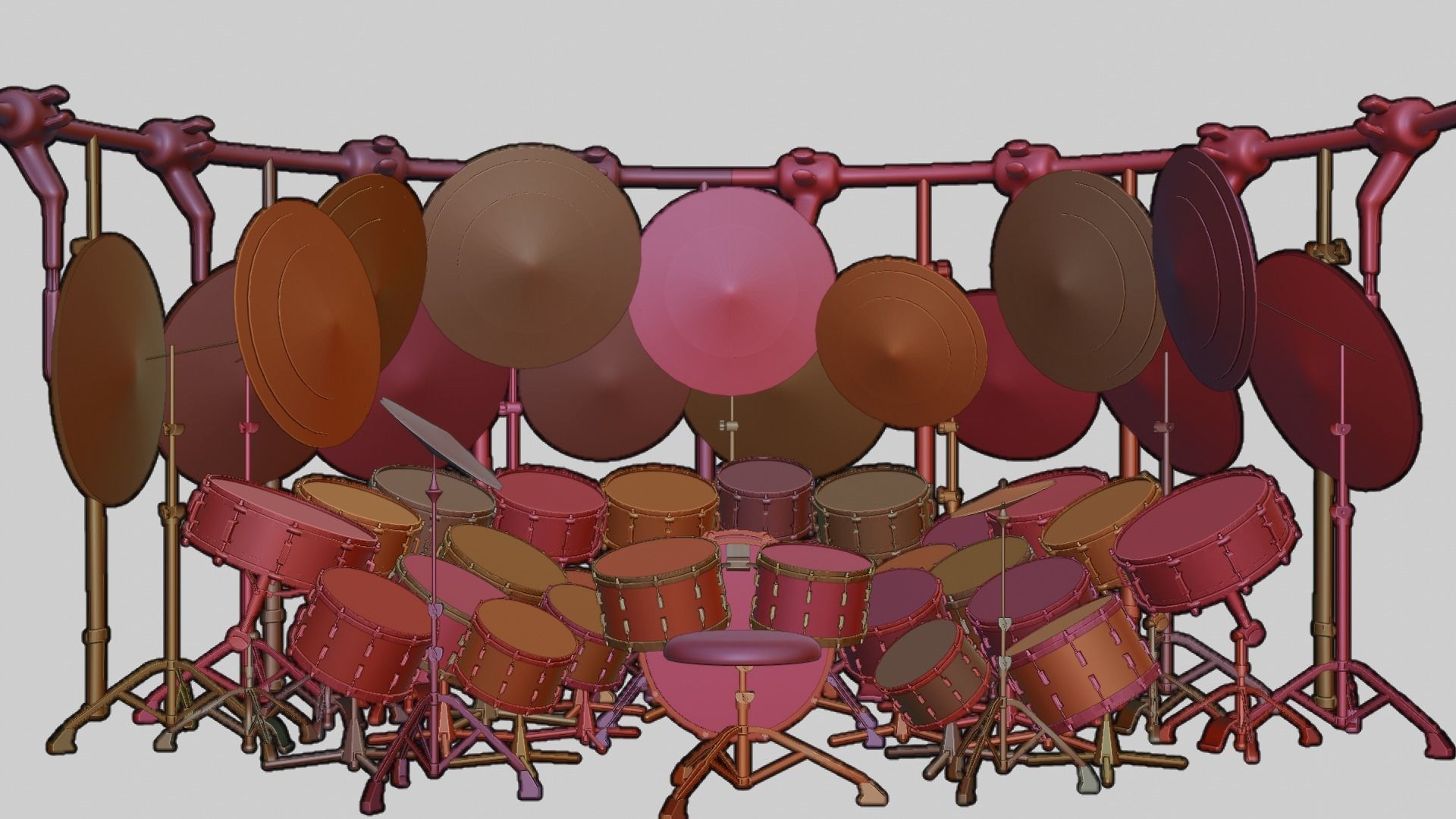 industrial 40 piece drumset 3D model_6