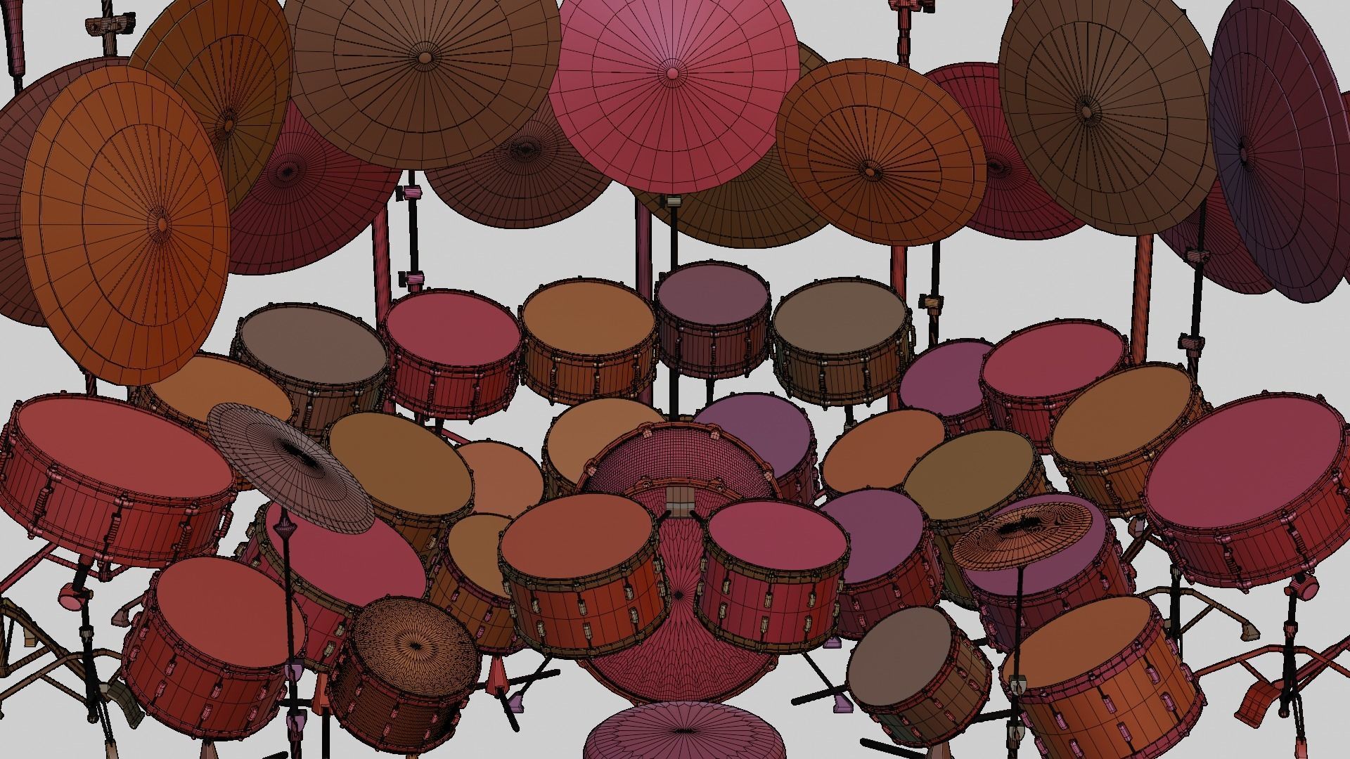 industrial 40 piece drumset 3D model_11
