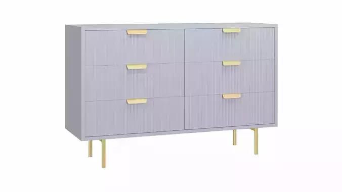 Ridged 6 Draw Dresser