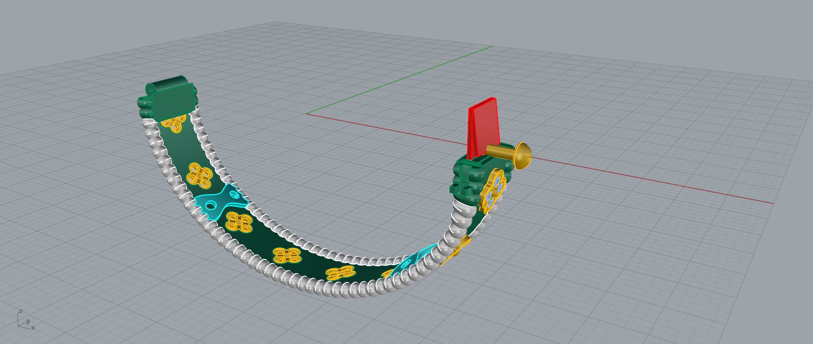 Van Cleef bracelet bangle 3D print model_10