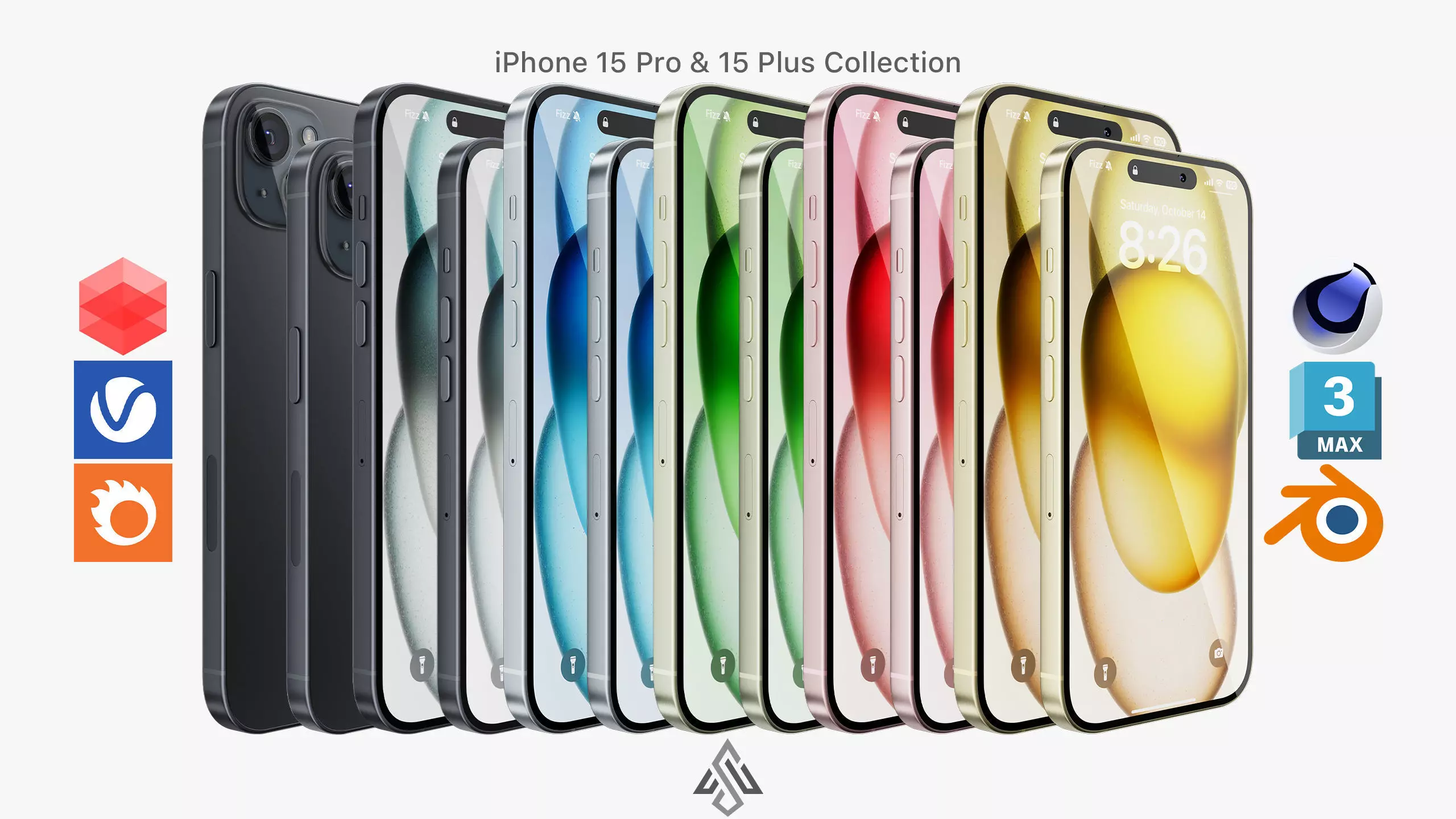 Apple iPhone 15 - 15 Plus Collection 3D model_0