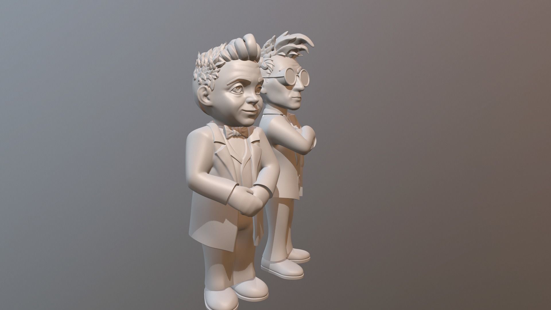 Aziraphale and Crowley 3D print model_7