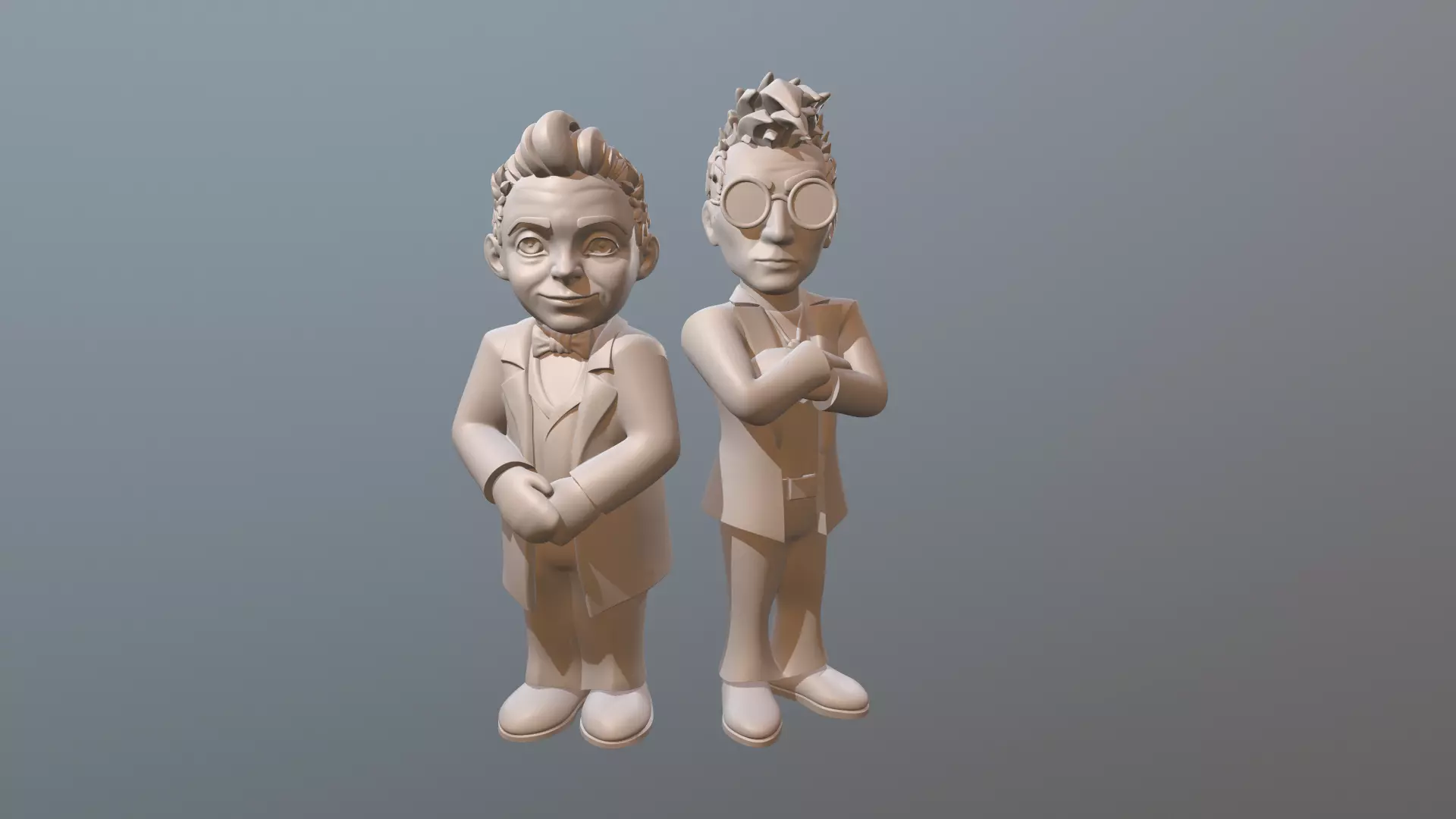 Aziraphale and Crowley 3D print model_0