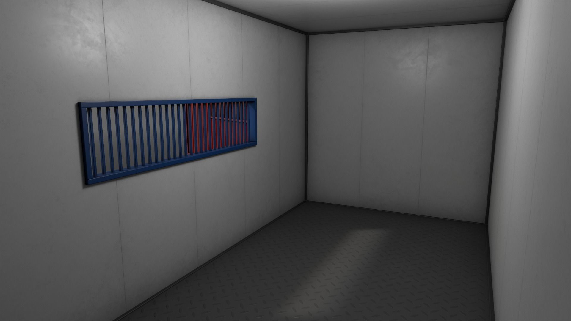 PBR Container House CA 20ft V5 Low-poly 3D model_10