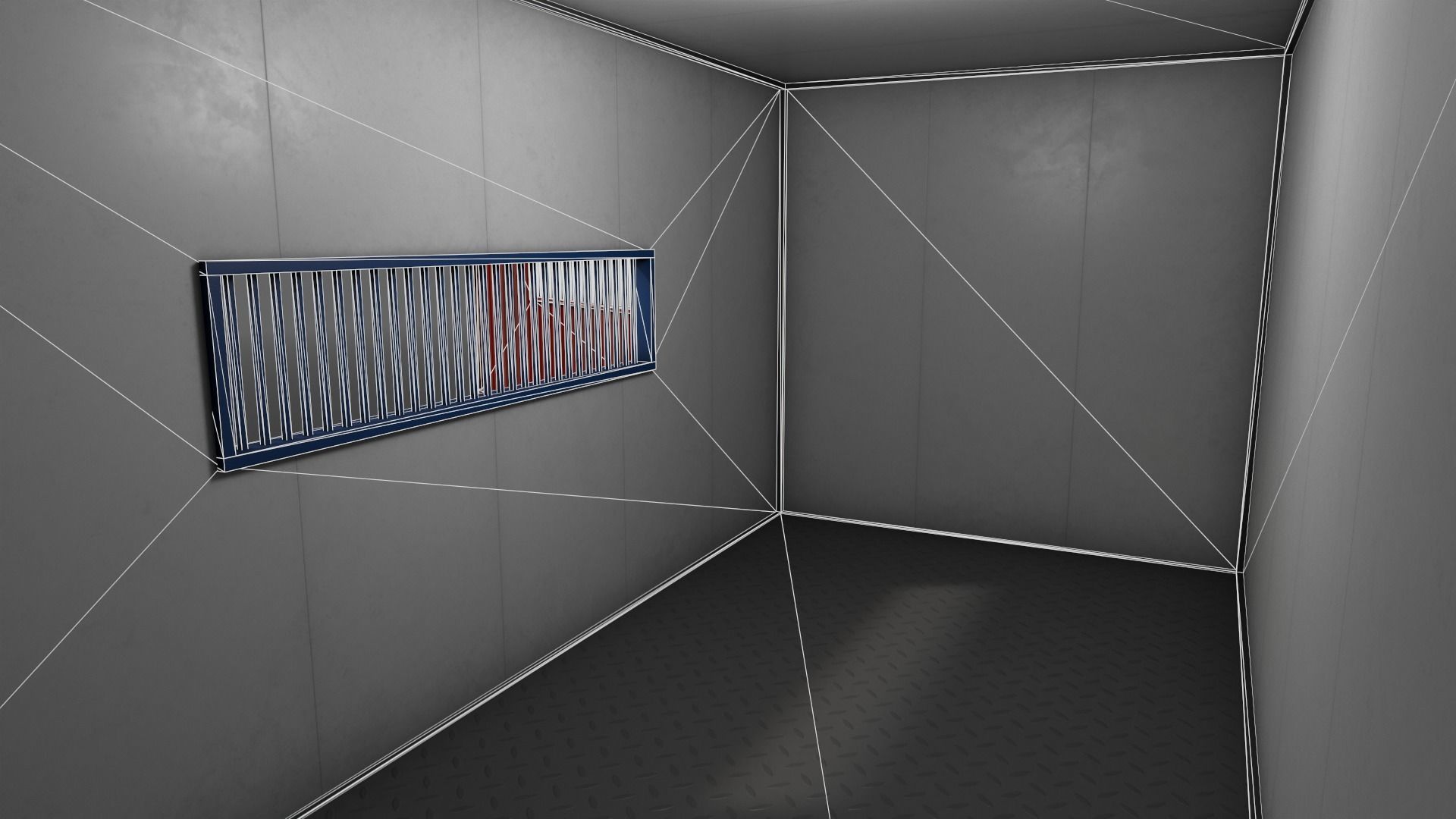 PBR Container House CA 20ft V5 Low-poly 3D model_11