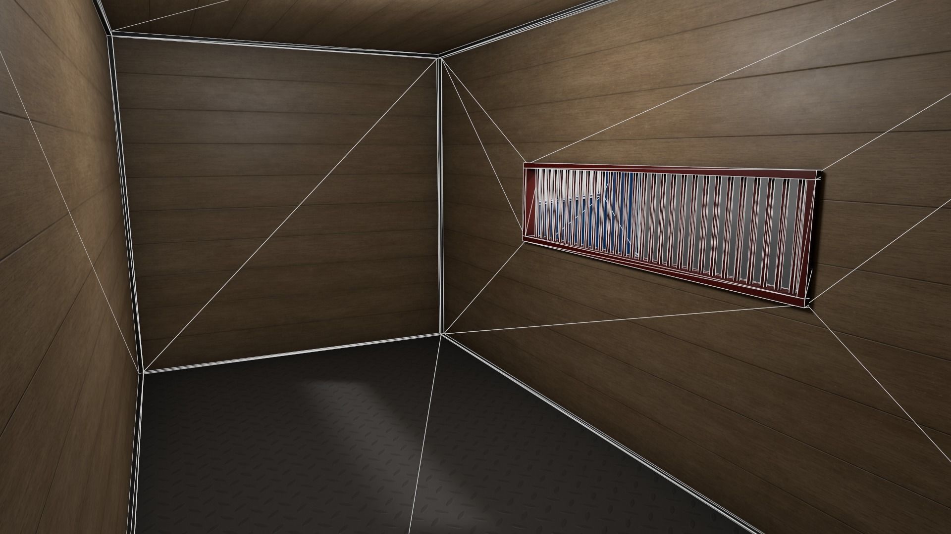 PBR Container House CA 20ft V5 Low-poly 3D model_13