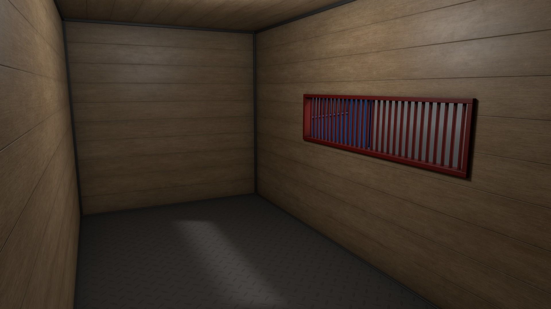 PBR Container House CA 20ft V5 Low-poly 3D model_12