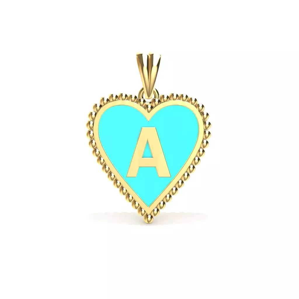 Enameled Heart Pendant 3D print model