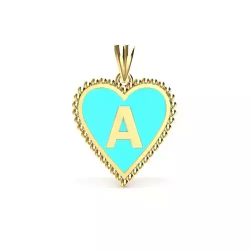 Enameled Heart Pendant 3D print model